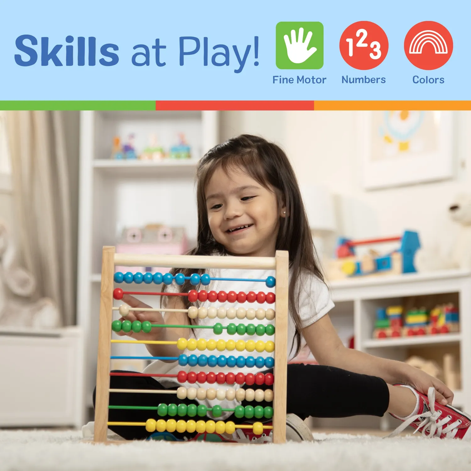 Melissa & Doug Houten Abacus telraam 100 kralen