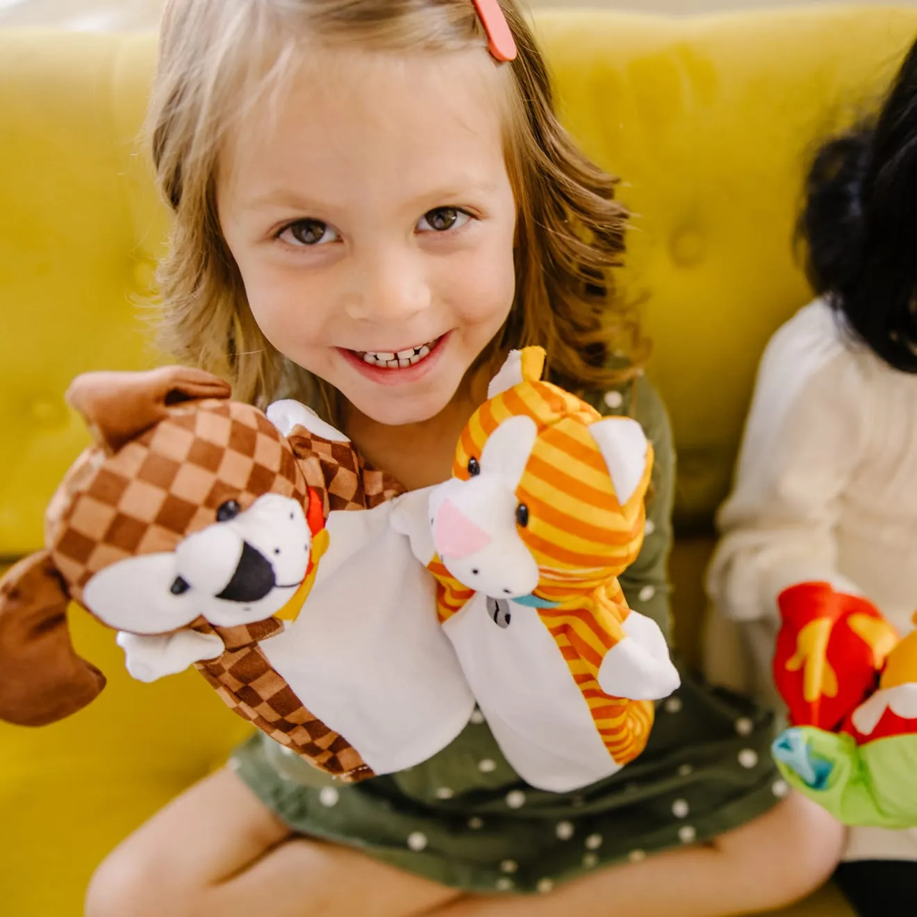 Melissa & Doug Playful Pets handpoppen set 4 stuks