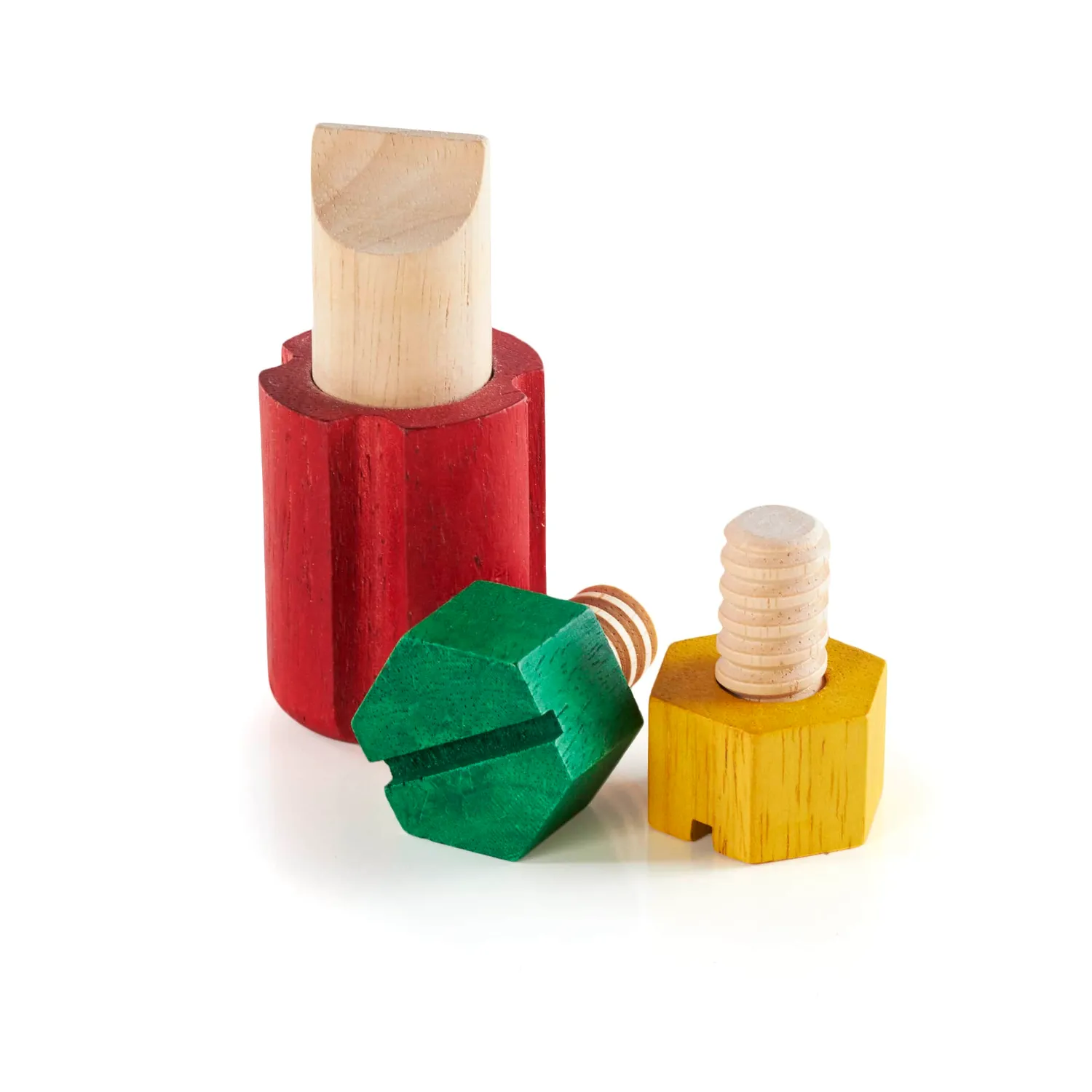 Guidecraft Screw Block houten schroefspel 10 cm
