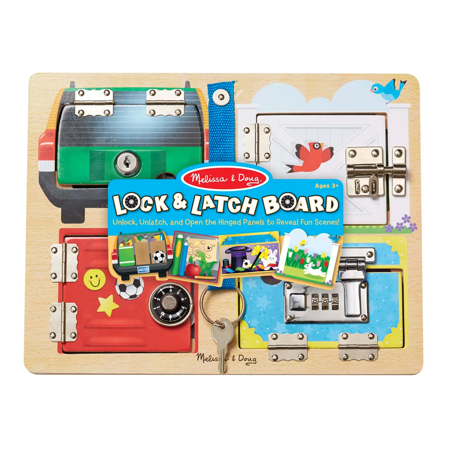 Melissa & Doug Locks & Latches houten speelbord
