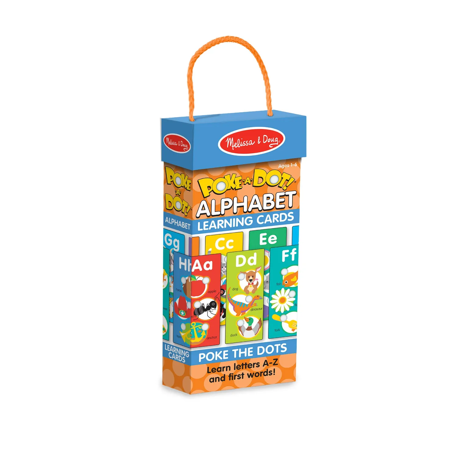 Melissa & Doug Poke-A-Dot Jumbo Alphabet leerkaarten A-Z