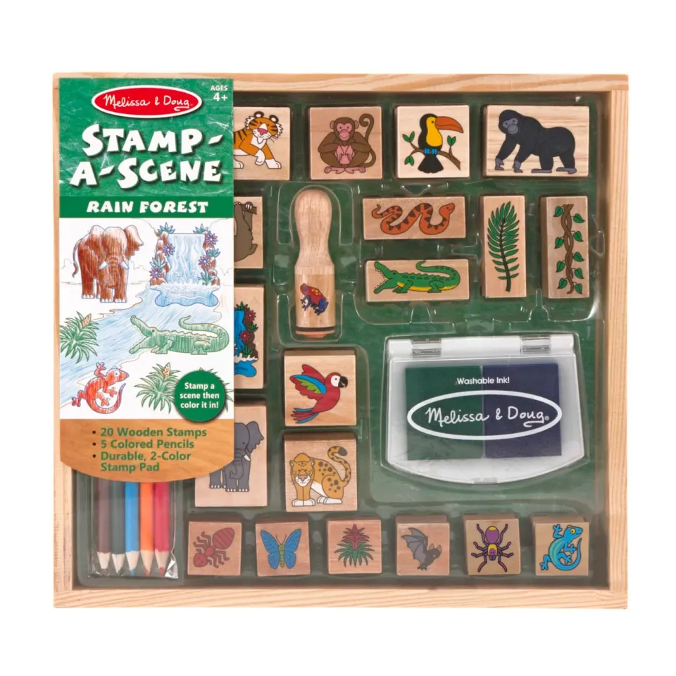 Melissa & Doug Stamp-a-Scene Rain Forest stempelset 20 stuks jungle