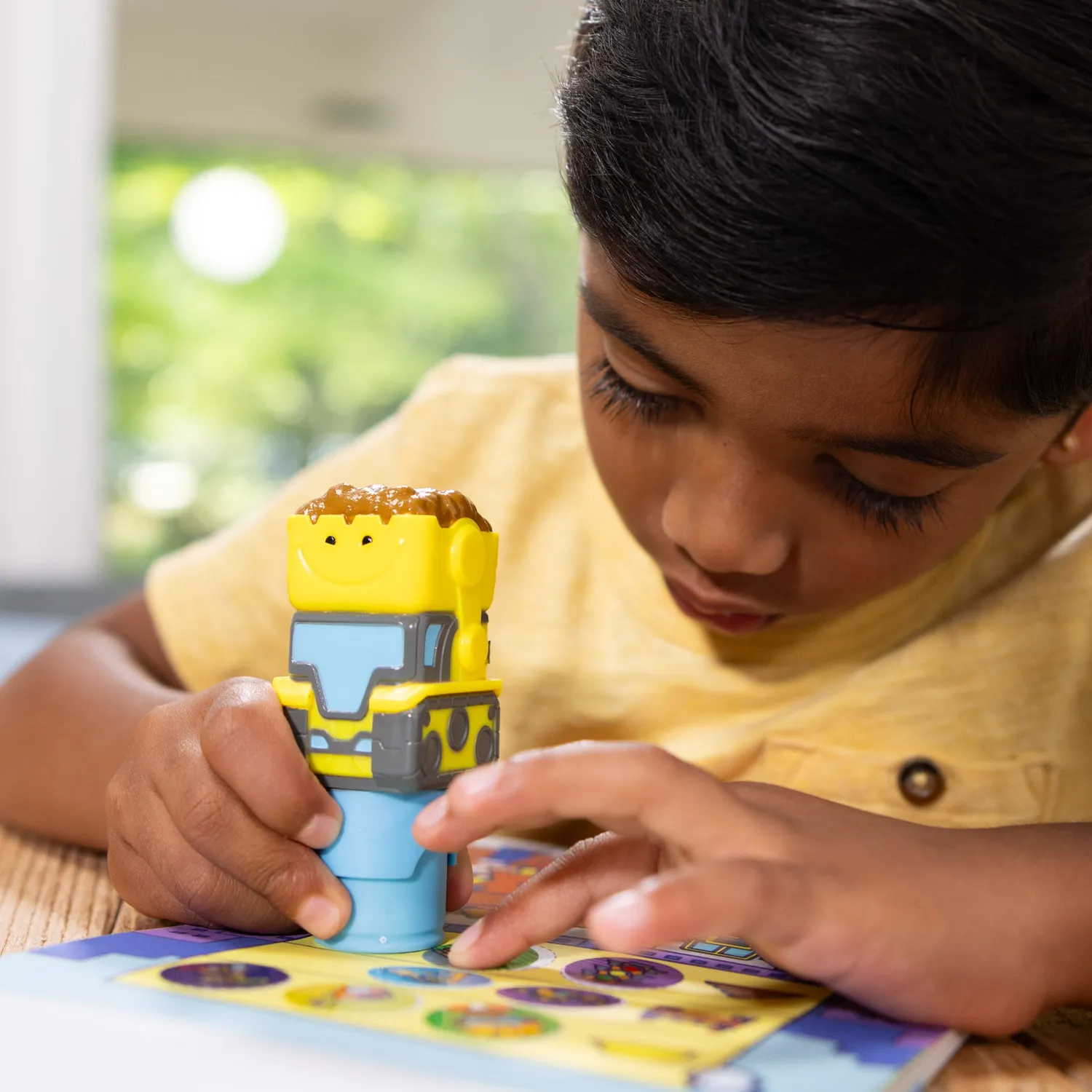 Melissa & Doug Sticker WOW Bulldozer Stickerstempelset