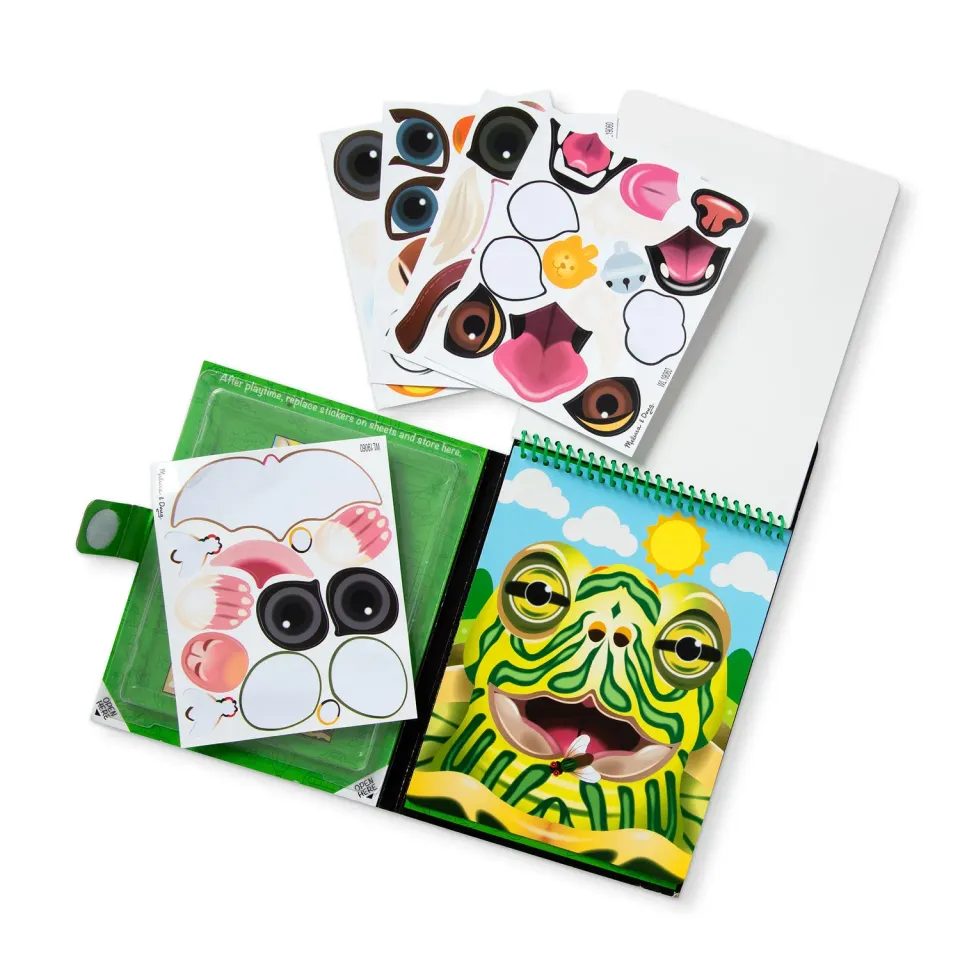 Melissa & Doug Make-a-Face Pets stickerboek herbruikbaar 65 stuks