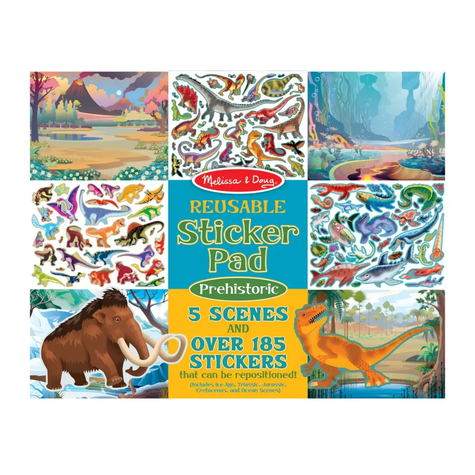 Melissa & Doug Reusable Sticker Pad Prehistoric stickers dino