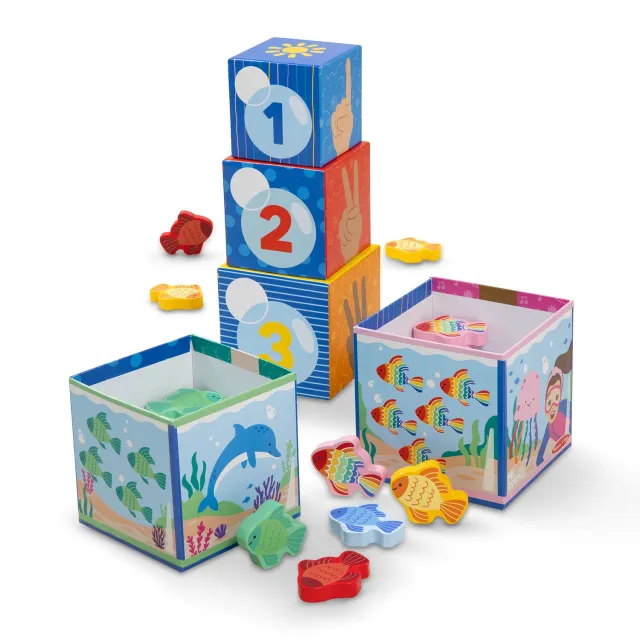 Melissa & Doug Ms. Rachel Sort & Count stapelblokken