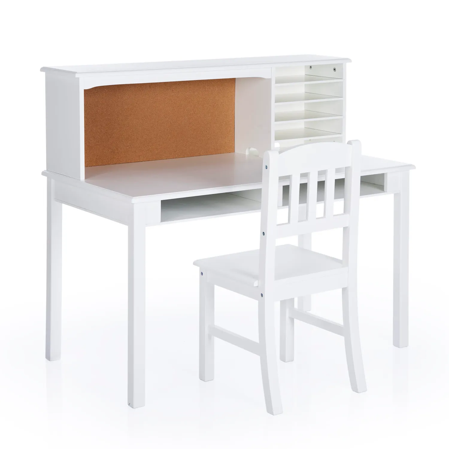 Guidecraft Media Desk bureau met stoel navy hout groot werkblad