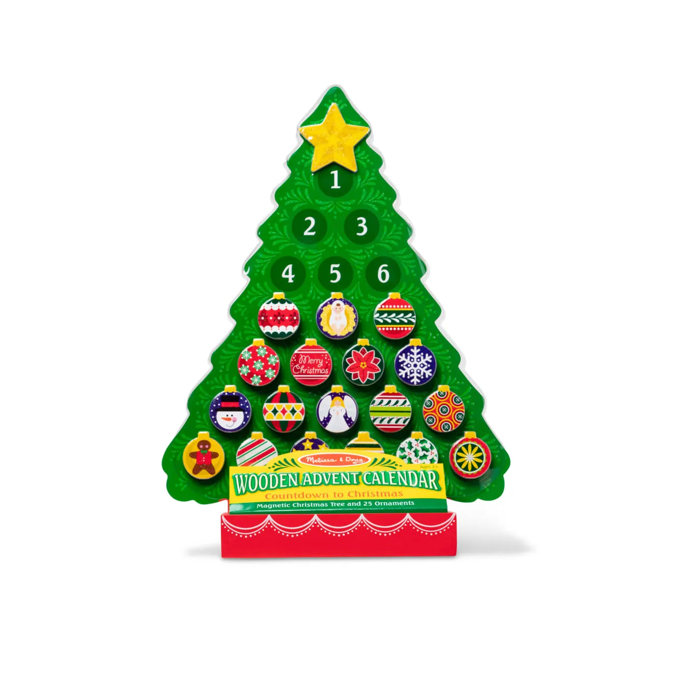 Melissa & Doug Countdown to Christmas adventskalender hout 25-delig