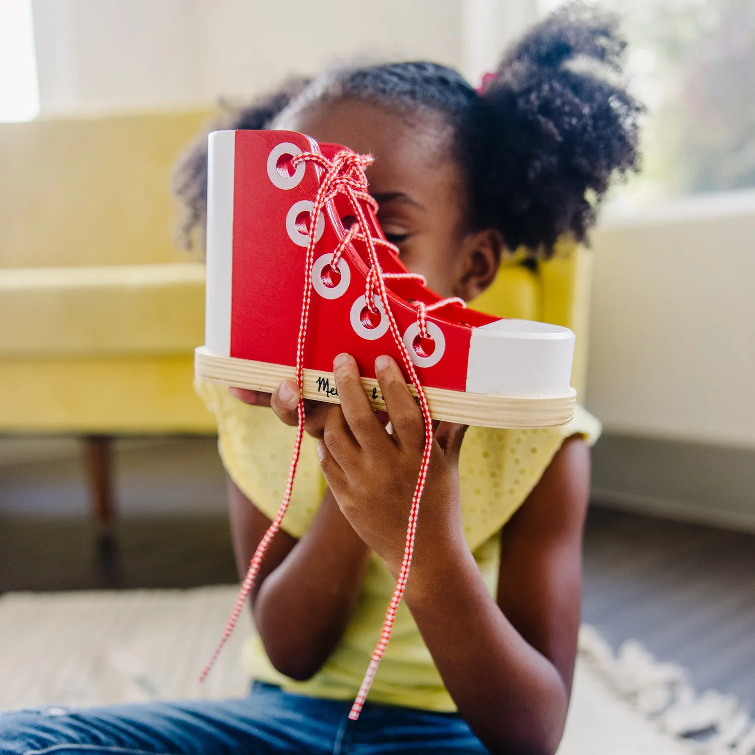 Melissa & Doug houten rijgschoen veter speelgoed 3-5 jaar