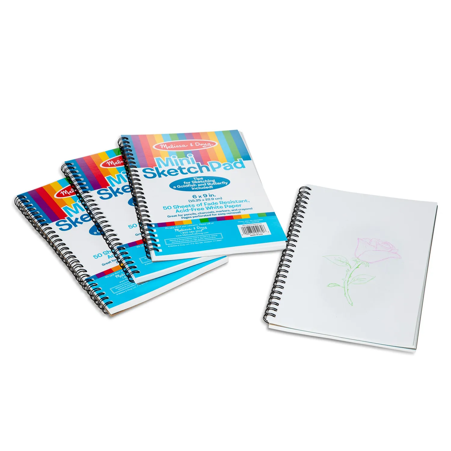 Melissa & Doug Mini Sketch Pad schetsblok 4-pack