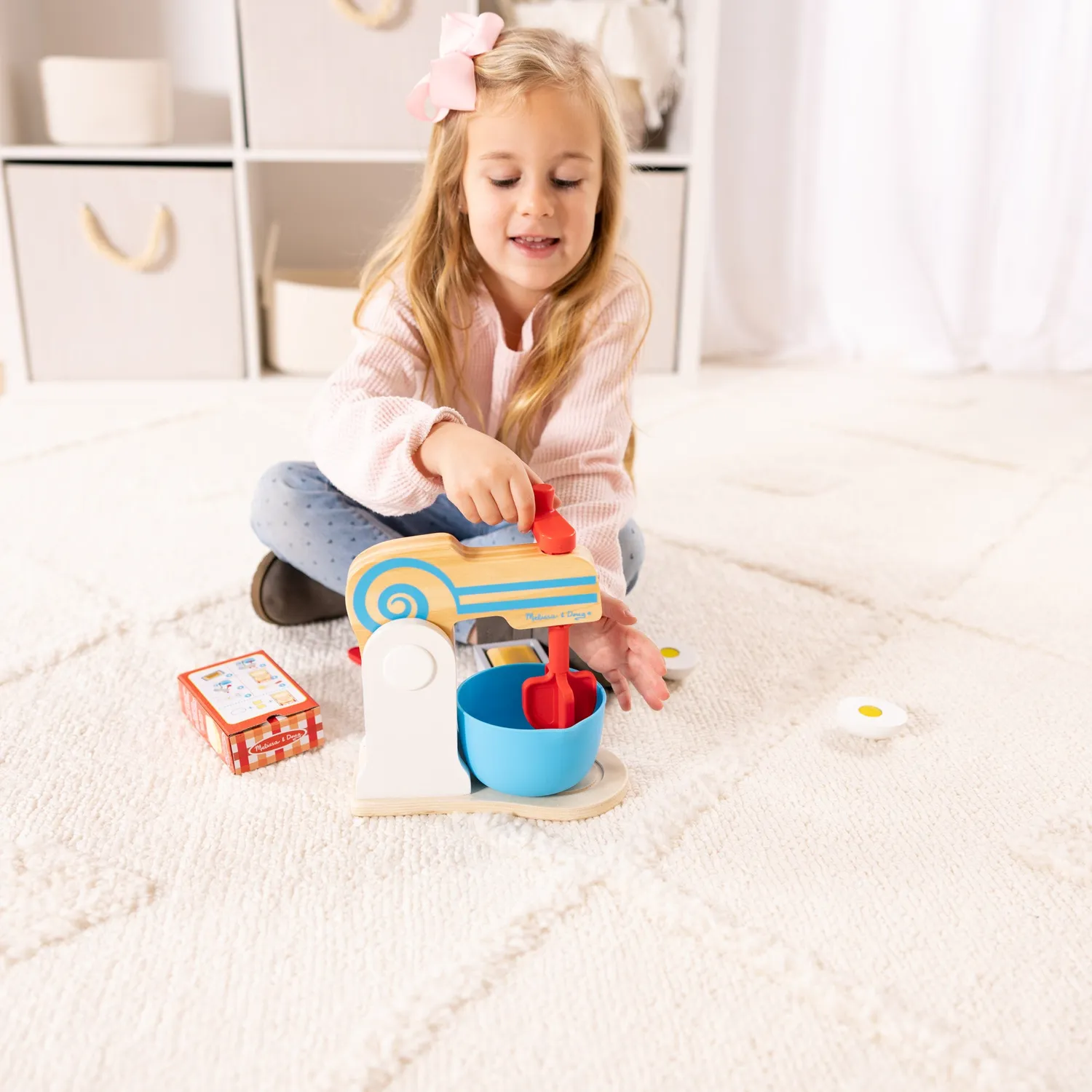 Melissa & Doug Make-a-Cake Mixer Set speelset houten 3+