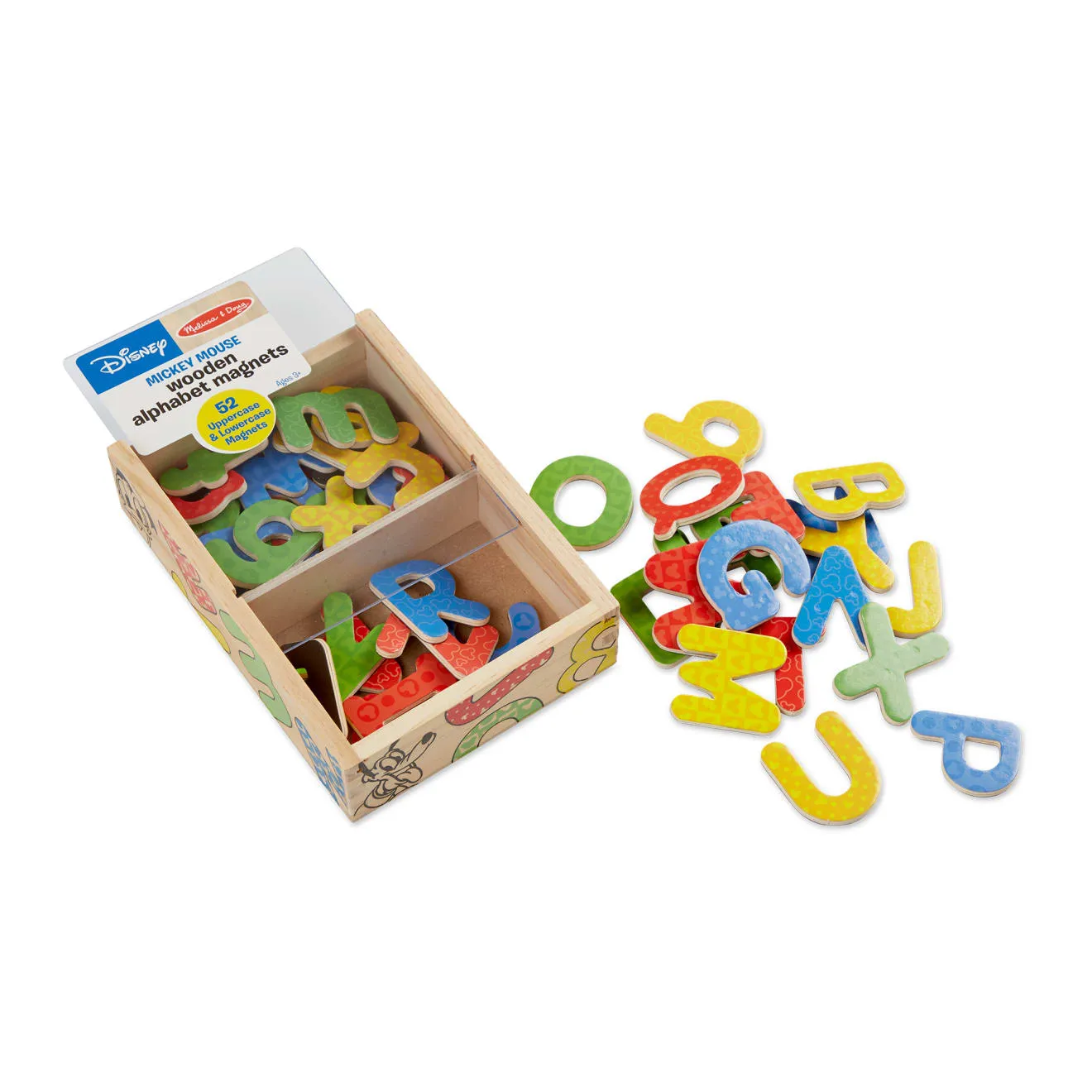 Melissa & Doug Mickey & Friends magneetletters hout 52-delig