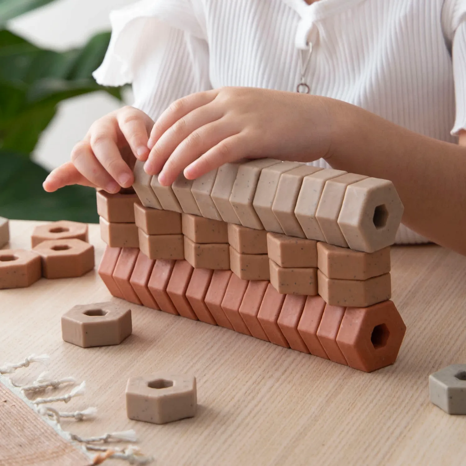 Guidecraft Little Pavers bouwstenen 60 stuks verzwaard